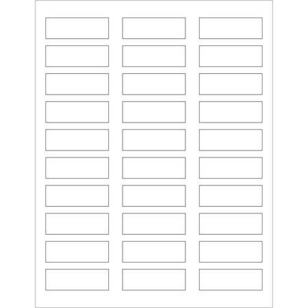 Box Partners 2.375 x 0.75 in. Rectangle Laser LabelsWhite LL139